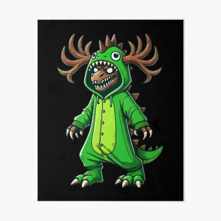 Item preview, Reindeer Wearing Dinosaur Costume Halloween Cosplay T-Rex designed and sold by Artistoos.