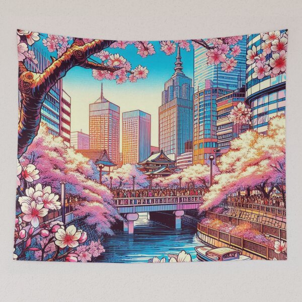 Item preview, Elegant Comic Style Sakura Flower Illustration – Vibrant AI Art for Clothing & Accessories, Perfect for Nature Lovers designed and sold by knalpot-design.