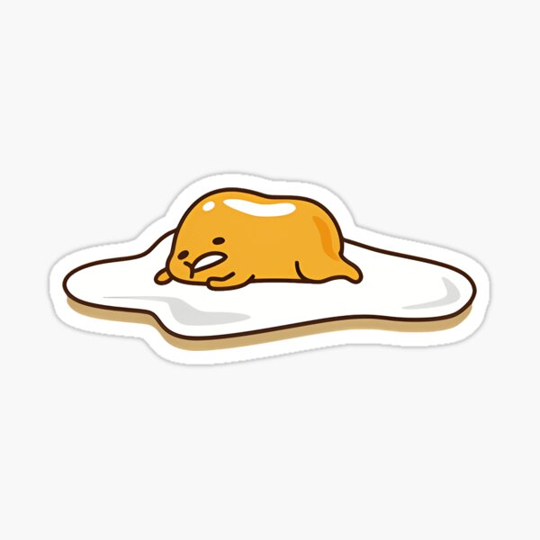 Item preview, Gudetama Lying Down – Lazy Egg Sanrio Character Illustration designed and sold by The Artful Nook.