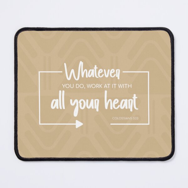 Item preview, Work with All Your Heart – Colossians 3:23 - English version designed and sold by Disenale.