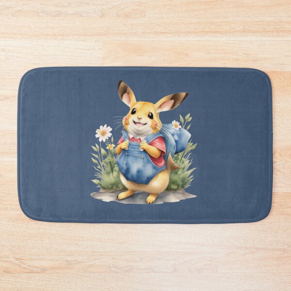 Item preview, Happy Pika in Overalls – Watercolor Clipart for Whimsical Projects designed and sold by CharmingGarden.