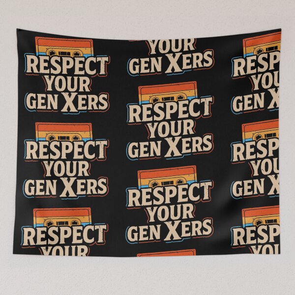 Item preview, Respect Your GenXers Funny Retro 80's Kid Quote designed and sold by BoggsNicolasArt.