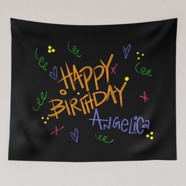 Item preview, HAPPY BIRTHDAY ANGELICA CUSTOM NAME  designed and sold by GIVENGRACE.ART.