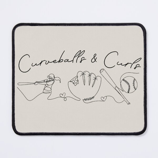 Item preview, Curveballs and Curls Baseball Mom designed and sold by Not A Typical  Teacher.