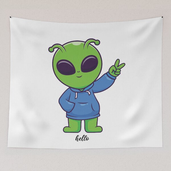 Item preview, alien hello designed and sold by ezgiworkshop.