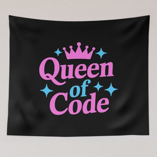 Item preview, Queen of Code! Pink and Blue Coding designed and sold by PMCreative.