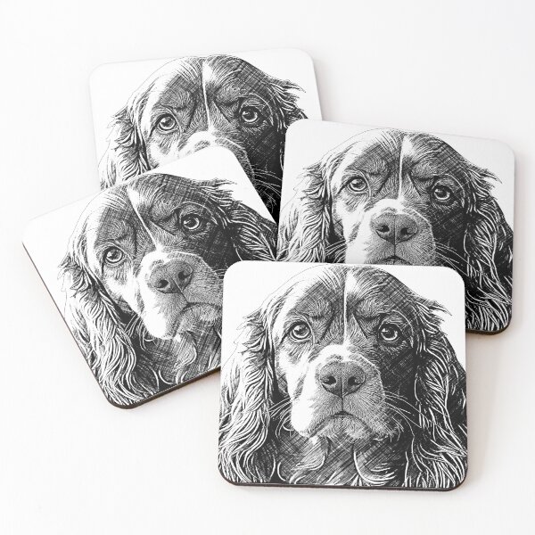 Item preview, Cute cocker spaniel, ink art designed and sold by Marcu Ioachim.
