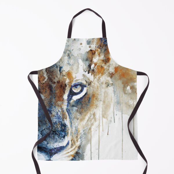 Item preview, Lioness Focus – Half Face Watercolor designed and sold by caracatita75.