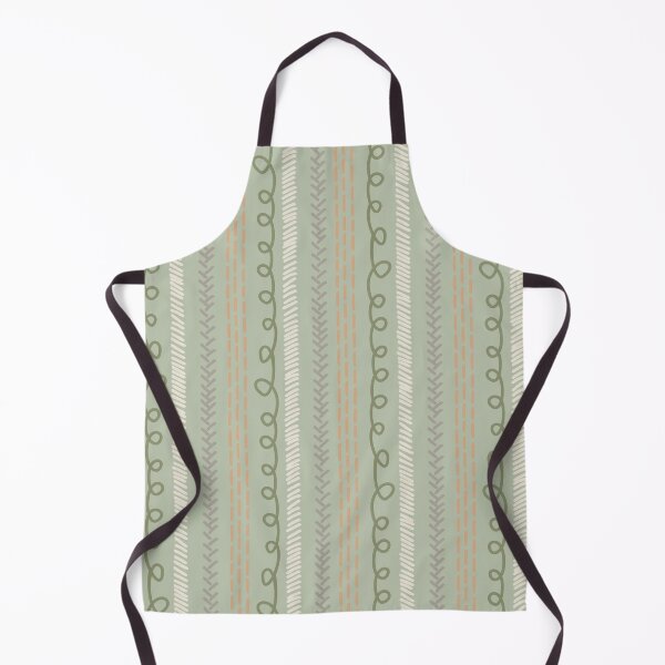 Item preview, Copy of Textured Doodle Stripes - Swirl Dash Herringbone  - Soft Sage Green designed and sold by GenAumonier.