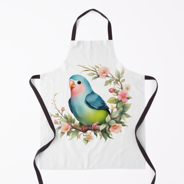 Item preview, Watercolor Lovebird with Blossoms – Charming Clipart for Nature & Romance Designs designed and sold by CharmingGarden.