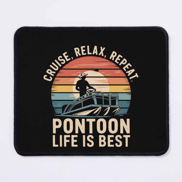 Item preview, Cruise Relax Repeat Pontoon Life designed and sold by Taans-Creation.