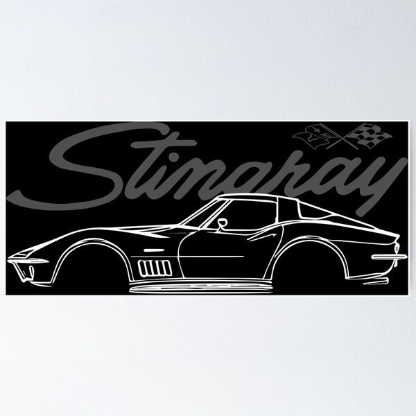 Item preview, C3 Corvette Stingray Side Profile – Classic American Muscle  designed and sold by TheArtOfCar.