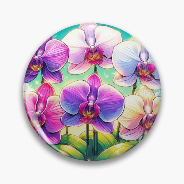 Item preview, Vibrant Comic Style Orchid Flower Illustration – Bold AI Art for Clothing & Accessories, Perfect for Nature Lovers designed and sold by knalpot-design.