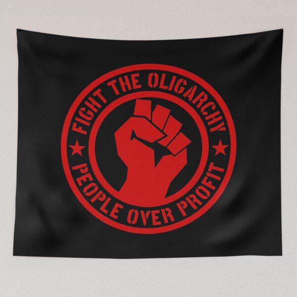 Item preview, Fight the Oligarchy - People over Profit designed and sold by Thelittlelord.