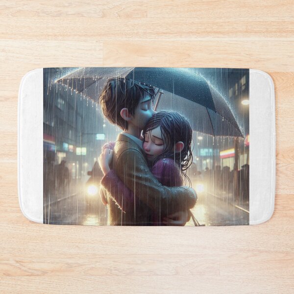 Item preview, Romantic Couple Hugging in the Rainstorm designed and sold by choder61.