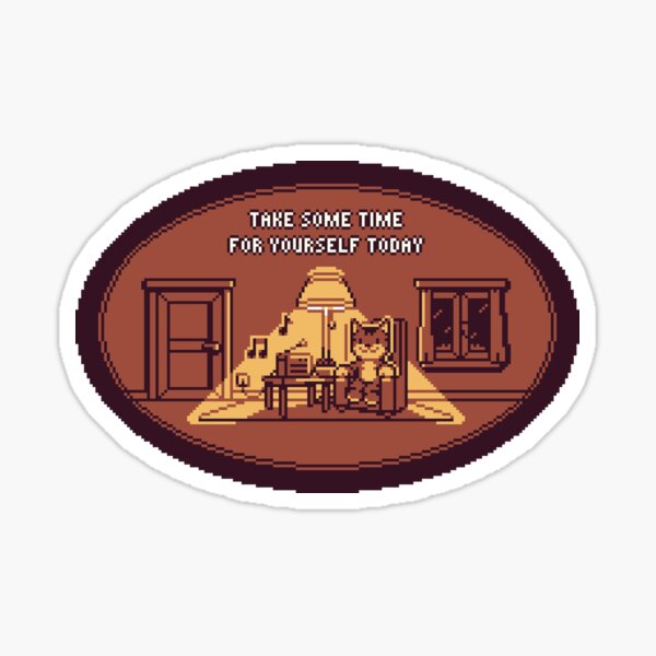 Cozy Cat With Message Sticker