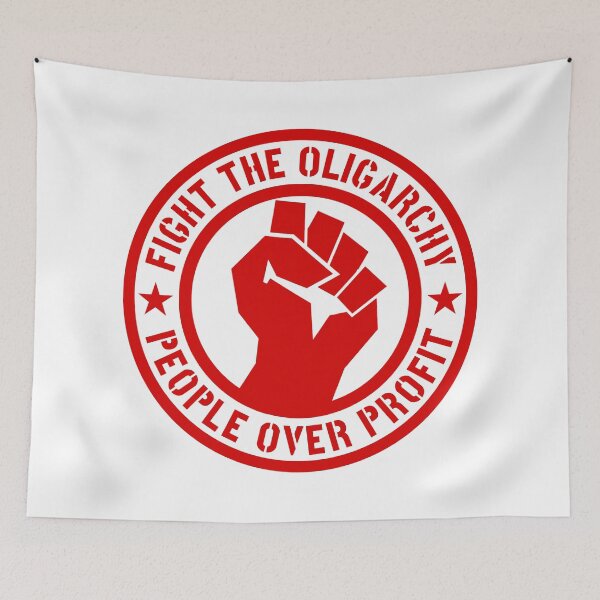 Item preview, Fight the Oligarchy - People over Profit designed and sold by Thelittlelord.