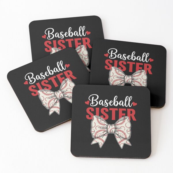 Item preview, Baseball Sister Bow with Hearts Design designed and sold by MotivaChic.