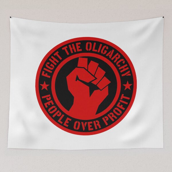 Item preview, Fight the Oligarchy - People over Profit designed and sold by Thelittlelord.