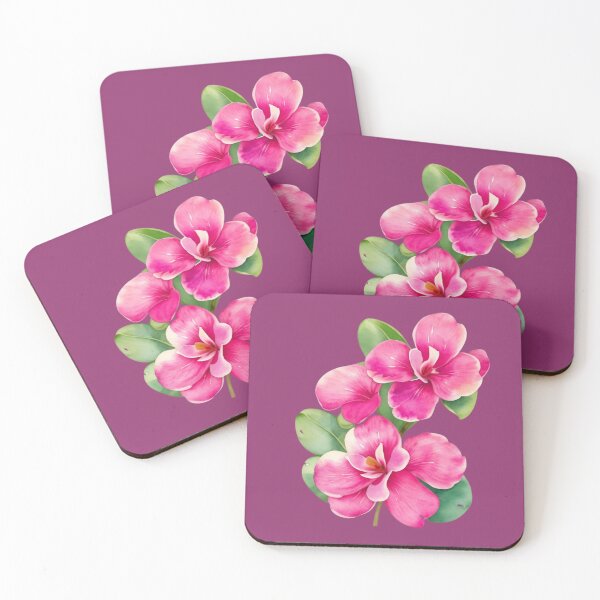 Item preview, Watercolor Pink Adenium Flower Illustration designed and sold by CharmingGarden.