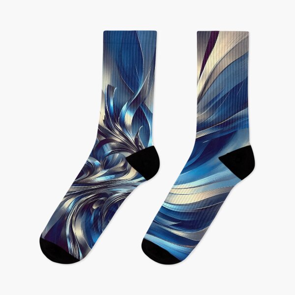 Item preview, Silver Blue Wave Pattern designed and sold by Visual Nomad Club.
