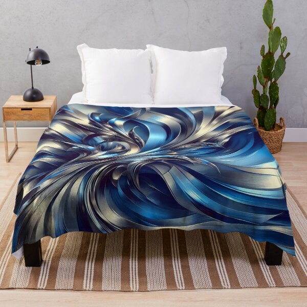 Item preview, Silver Blue Wave Pattern designed and sold by Visual Nomad Club.