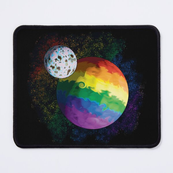 Item preview, Progress Pride Planet and Moon designed and sold by SnapV.