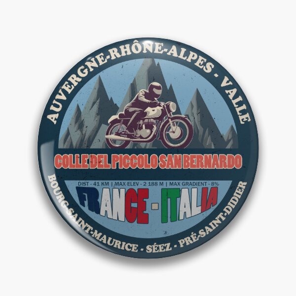 Item preview, Little St Bernard Pass Vintage Badge Colle del Piccolo San Bernardo, France Italia designed and sold by Wanderful-roads.