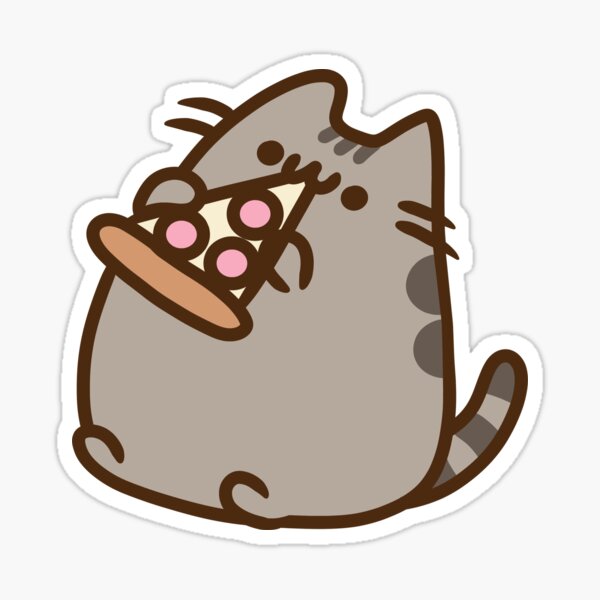 Vista previa del artículo con la obra «El amor por la pizza de Pusheen», diseñado y vendido por moroingo.
