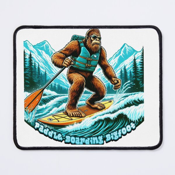 Item preview, Paddle Boarding Bigfoot designed and sold by NativeGraffix.