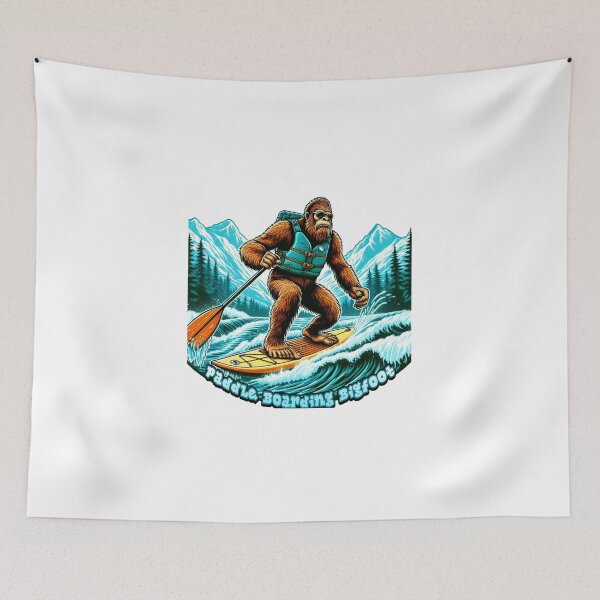 Item preview, Paddle Boarding Bigfoot designed and sold by NativeGraffix.