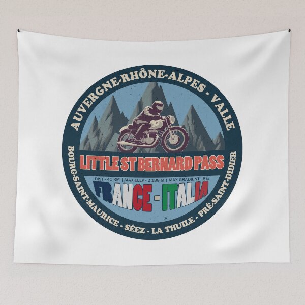 Item preview, Little St Bernard Pass Vintage Badge, France Italia designed and sold by Wanderful-roads.