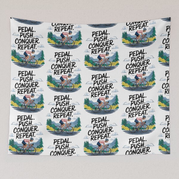 Item preview, Pedal Rush Conquer Repeat Cycling designed and sold by Taans-Creation.