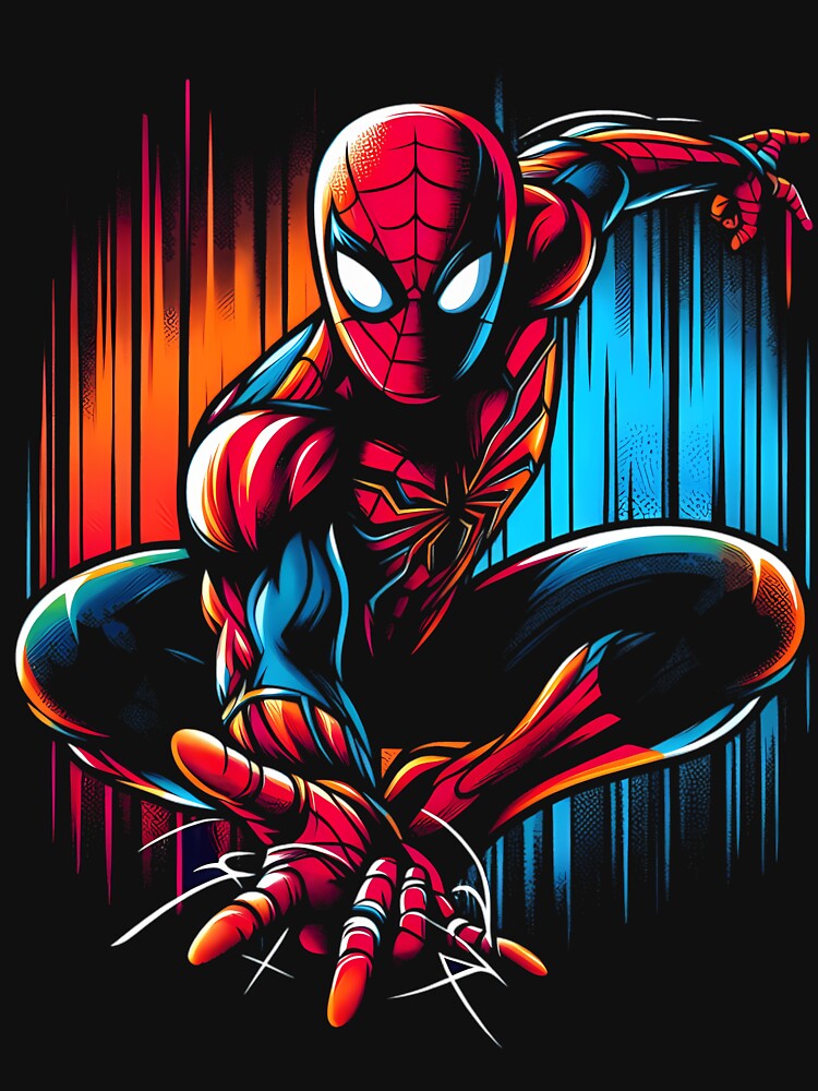 Thumbnail 7 of 7, Essential T-Shirt, Artistic Spiderman Design designed and sold by aidenowcxri.