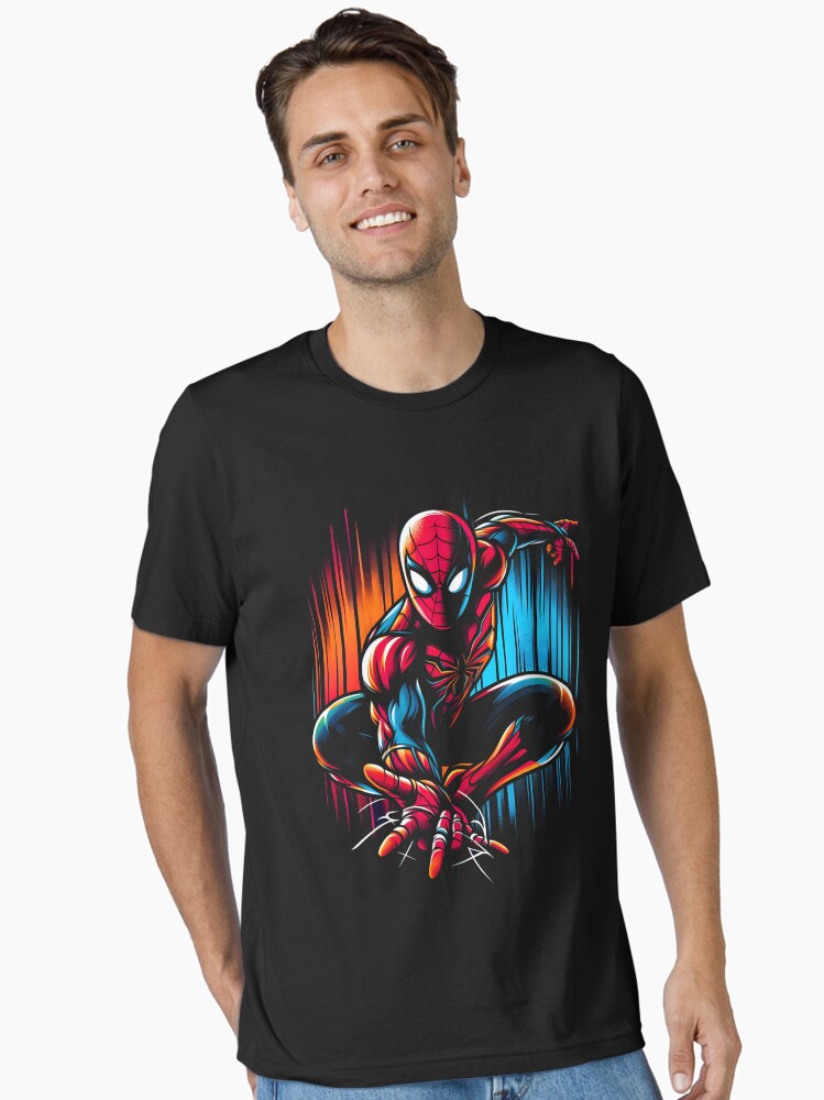 Thumbnail 1 of 7, Essential T-Shirt, Artistic Spiderman Design designed and sold by aidenowcxri.