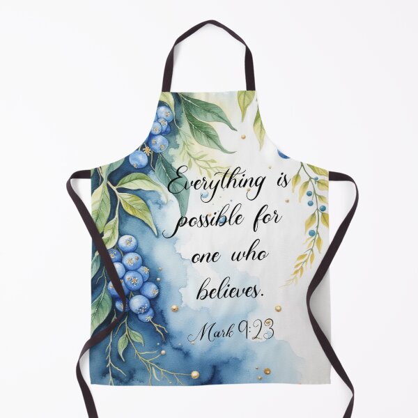 Item preview, Mark 9:23 Beautiful Watercolor Blueberry Plant Vine designed and sold by Our Bible Journey.