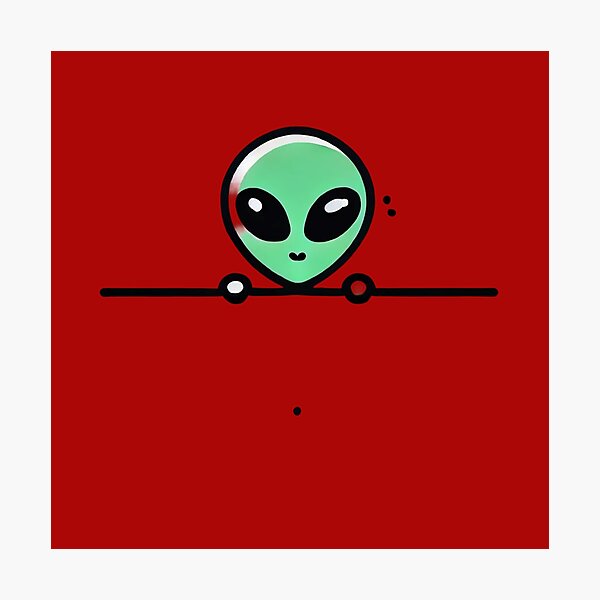 Item preview, Funny Peaking Alien Art designed and sold by Planetporridge.