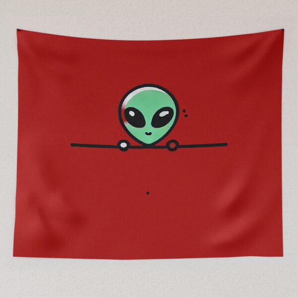 Item preview, Funny Peaking Alien Art designed and sold by Planetporridge.