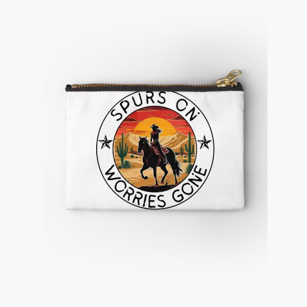 Item preview, Spurs On, Worries Gone - Cowgirl Desert Sunset designed and sold by Stolor.