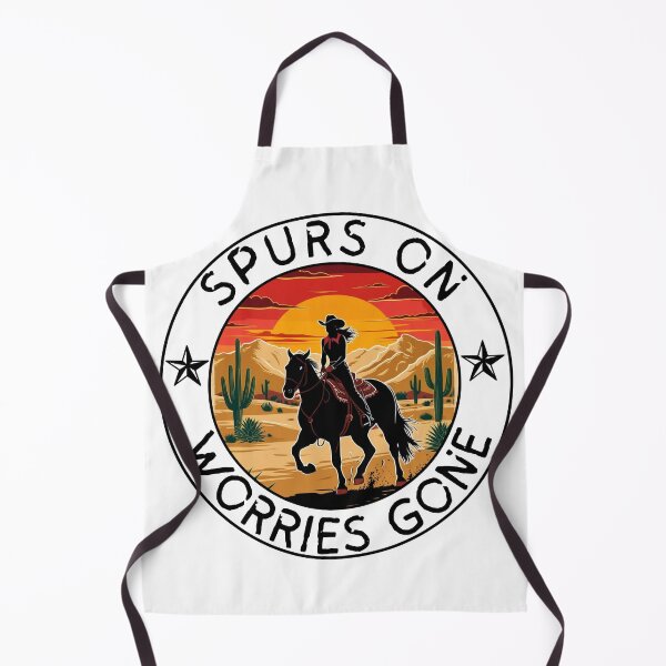 Item preview, Spurs On, Worries Gone - Cowgirl Desert Sunset designed and sold by Stolor.
