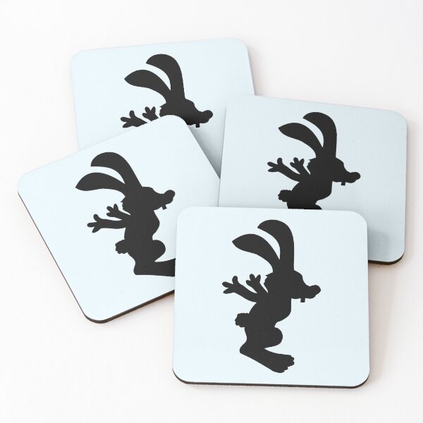Item preview, Bunny Jumps Funny Cool Jumping high Fun Silhouette designed and sold by shirt-o-mat.