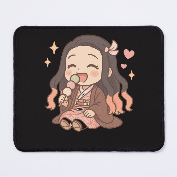 Item preview, Nezuko Snack Time – Cute Chibi Nezuko Eating Dango designed and sold by ColorSplash123.
