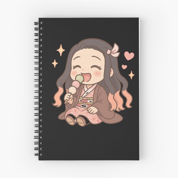 Item preview, Nezuko Snack Time – Cute Chibi Nezuko Eating Dango designed and sold by ColorSplash123.