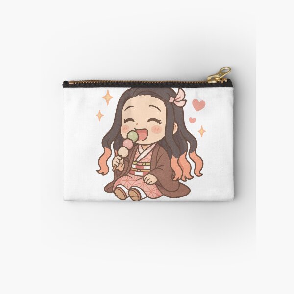 Item preview, Nezuko Snack Time – Cute Chibi Nezuko Eating Dango designed and sold by ColorSplash123.