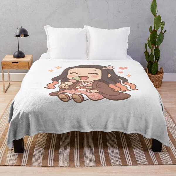 Item preview, Nezuko Snack Time – Cute Chibi Nezuko Eating Dango designed and sold by ColorSplash123.