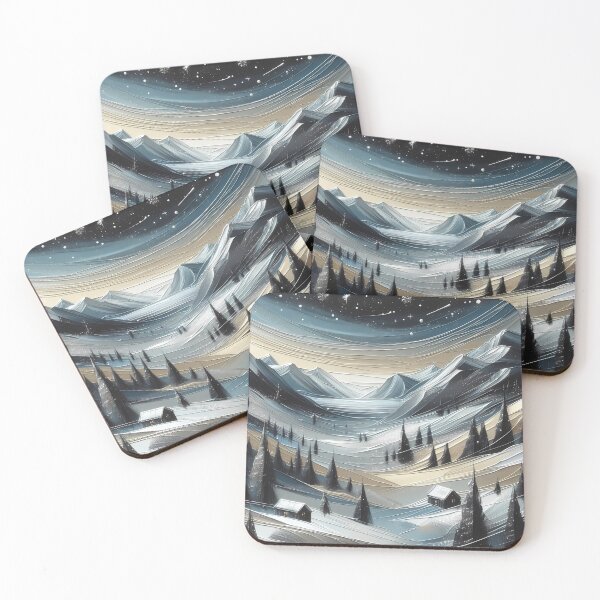 Item preview, Magical Winter Landscape - Acrylic Art designed and sold by Visual Nomad Club.