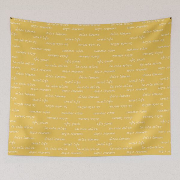 Item preview, Sweet Life Typography Pattern Summer Italian Yellow Vibes designed and sold by Aysa Designs.