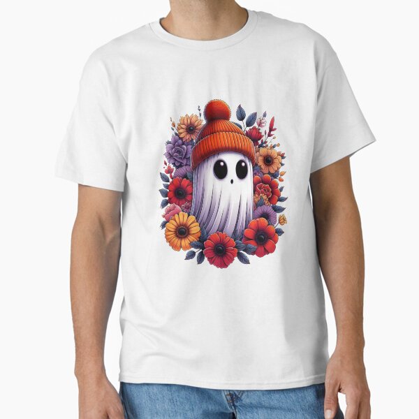 Item preview, Baby Ghostie with Fall Flowers  designed and sold by Inspired Chaos Studio.