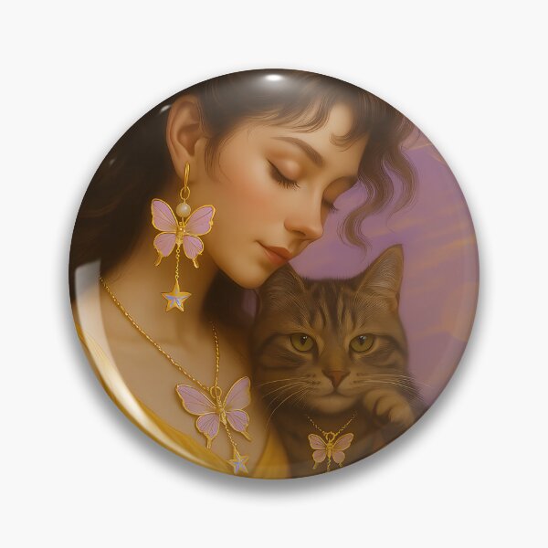Item preview, Rococo Titan Companions: Butterfly Earrings and the Cat’s Gaze designed and sold by DeenaDee.
