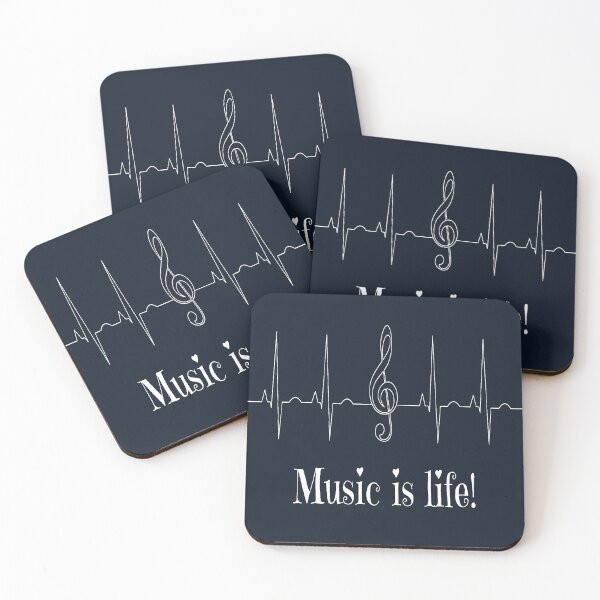 Item preview, Music is life - heartbeat designed and sold by LiskoDesign.
